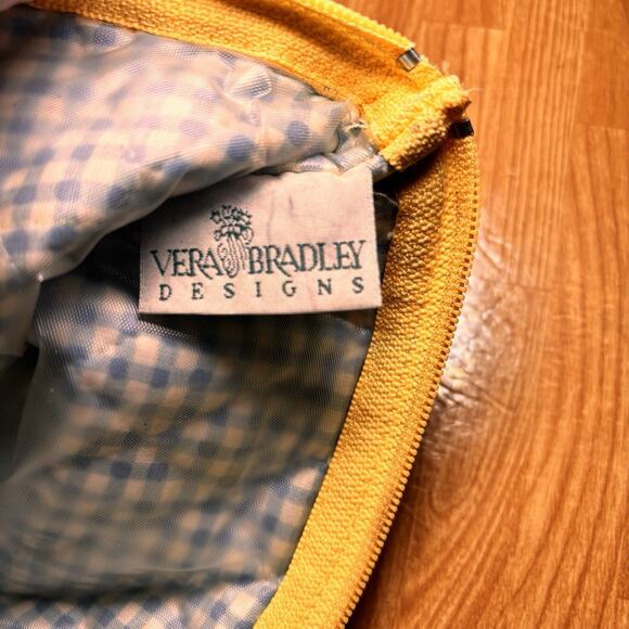 Vera Bradley Vintage Yellow Floral Wristlet Pouch - Picture 4 of 4